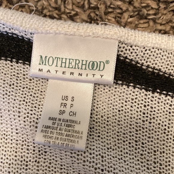 Black/White striped Mesh Motherhood Maternity top - Picture 2 of 2
